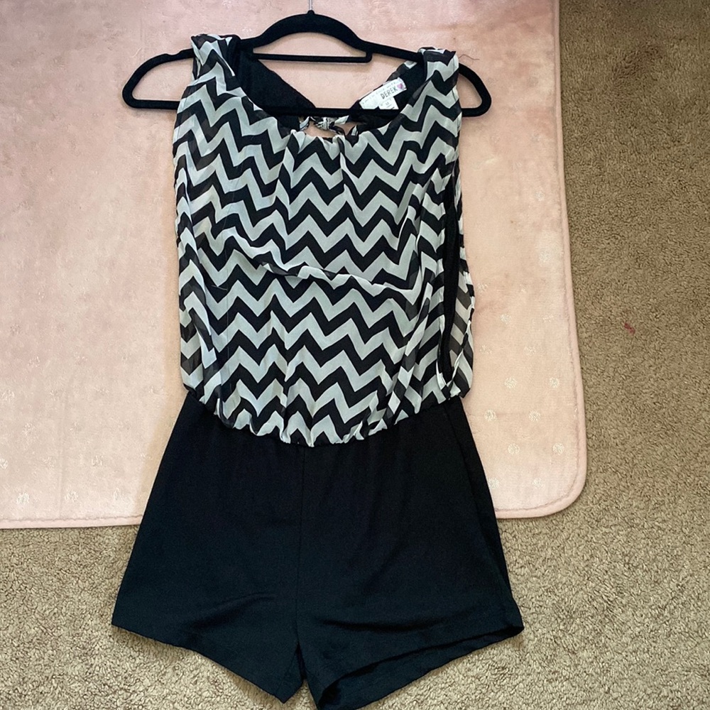 Black and white romper